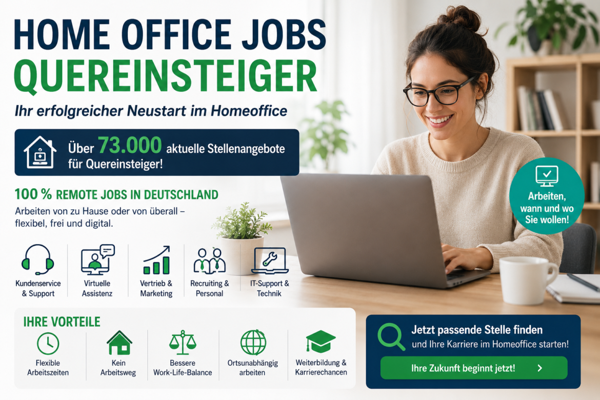 Home Office Jobs Quereinsteiger – Die besten Chancen für Ihren erfolgreichen Einstieg ins Homeoffice